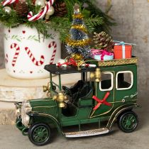Article Décoration de Noël voiture Voiture de Noël vintage verte 15×7×16cm