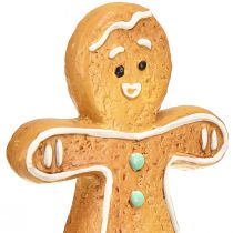 Article Décoration de Noël bonhomme et femme en pain d&#39;épices en céramique 16cm 2pcs