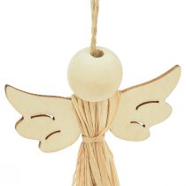 Article Ange de Noël Décoration de sapin de Noël ange raphia 11cm 12 pcs