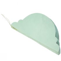 Article Boule de Noël papier oignon turquoise FSC Ø15cm H20cm