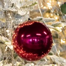 Article Boule de Noël en plastique grande boule de sapin de Noël rose Ø14cm