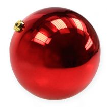 Article Boule de Noël en plastique grosse rouge Ø25cm