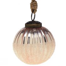 Article Boules de Noël en verre boules en verre rose vintage Ø7cm 6pcs