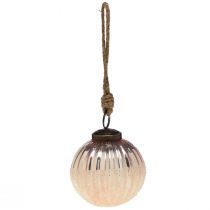 Article Boules de Noël en Verre Rose Vintage Ø7cm Lot de 6