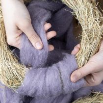 Article Cordon de laine, ruban de laine violet clair, 10 m de laine décorative pour l'art floral et les loisirs créatifs