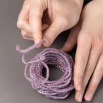Article Cordon en laine avec fil rose et or, 5 m x 5 mm avec fil métallique, pour la décoration et les loisirs créatifs