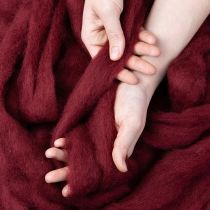 Article Cordon de laine décoratif, rouge foncé, ruban de laine de 10 m pour l'art floral et les loisirs créatifs