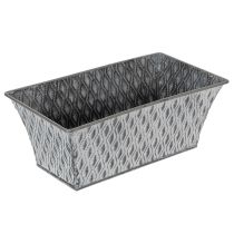 Article Coupe rectangulaire en zinc motif losanges 22x12 cm