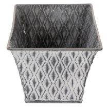 Article Coupe rectangulaire en zinc motif losanges 22x12 cm