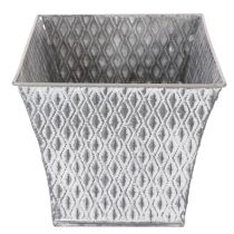 Article Bol en zinc à motif losanges 30 cm × 18 cm H 15 cm