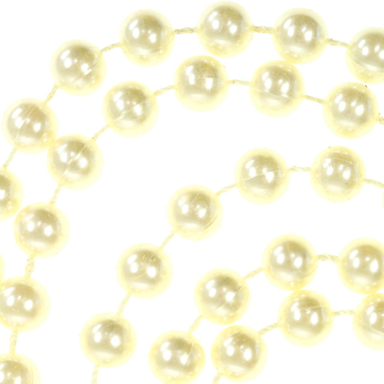 Ruban De Perles Tressées 450 Cm - Blanc Et Doré, Largeur 1,2 Cm, Pour Décoration Scrapbooking, Couture, Mariage Décoration Textile