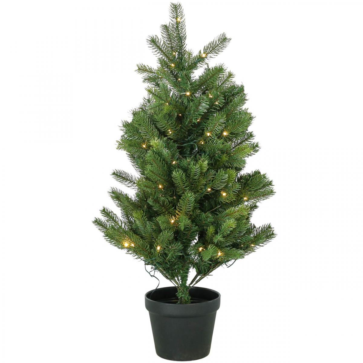 Sapin de Noël artificiel 60 cm avec guirlande lumineuse