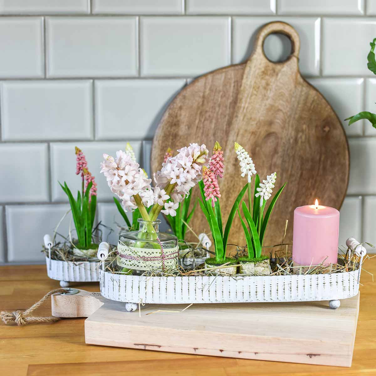 Plateau Miroir à Bougies En Métal Et Verre 20 Cm - Bougeoir - Lanterne