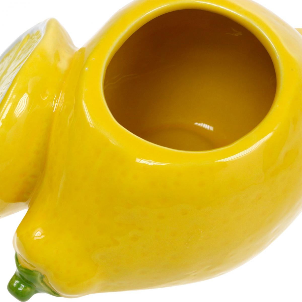 Floristik24.fr Pot décoratif citron vase agrumes céramique décoration