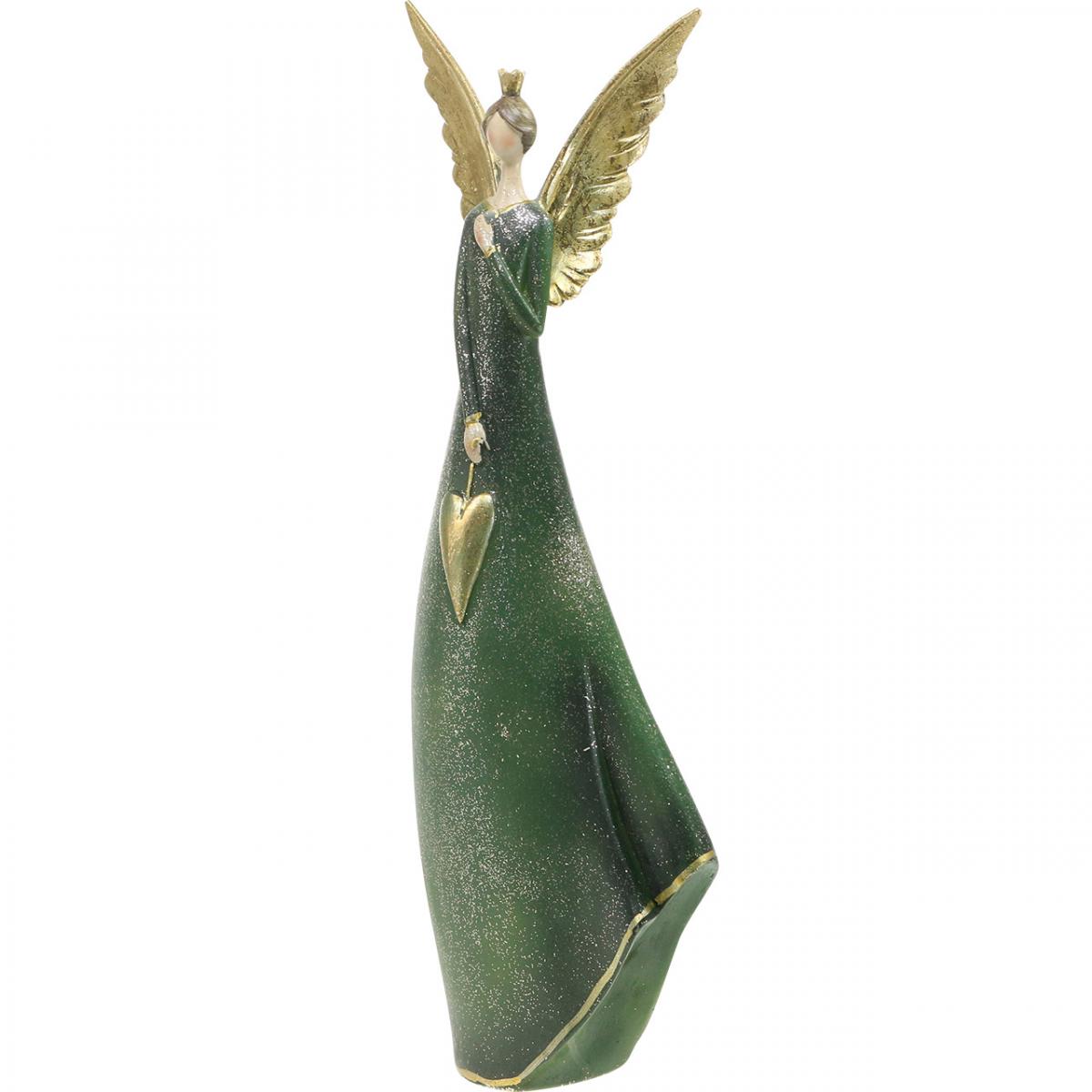 Lot De 3 Anges Décoratifs De Noël Pailletés Doré Et Argent - 26 Cm - North Star