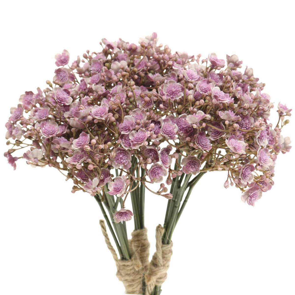 Floristik24.fr Gypsophile artificielle violette décoration d'automne  29,5cm 18pcs - acheter pas cher en ligne