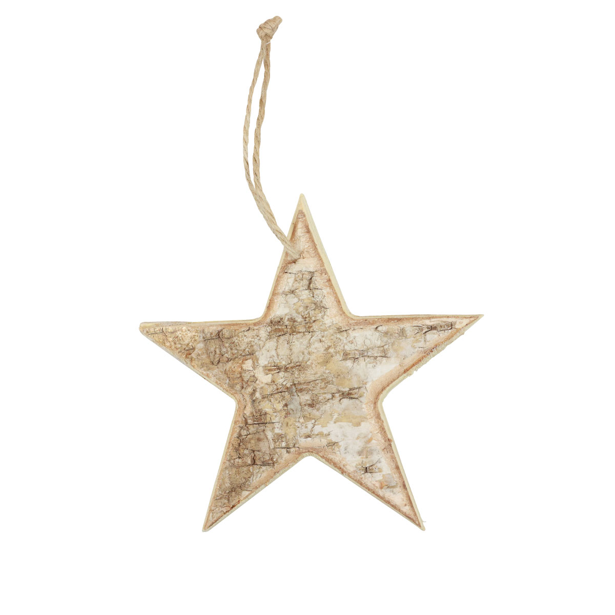 Décoration étoiles en bois cintre décoratif décoration  rustique bois blanc Ø20cm-14302