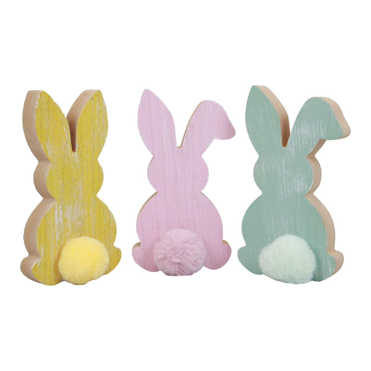 Lapin à poser en bois - Supports de Pâques à décorer