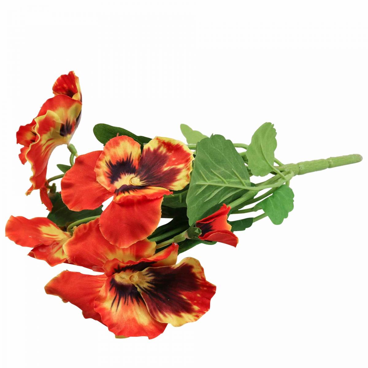 Floristik24.fr Fleurs artificielles, fleurs en soie, pensée orange 29cm -  acheter pas cher en ligne