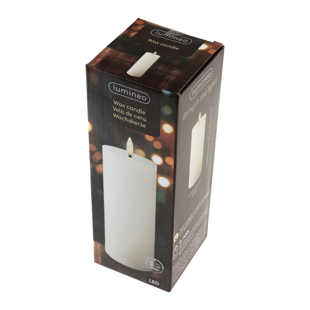 Bougie à LED scintillante, cire véritable (22,5 cm) - Achat & prix