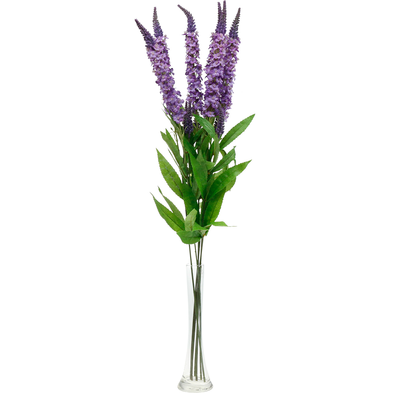 Soie artificielle arrangement de fleurs lilas/blanc lumières en forme de cœur vase