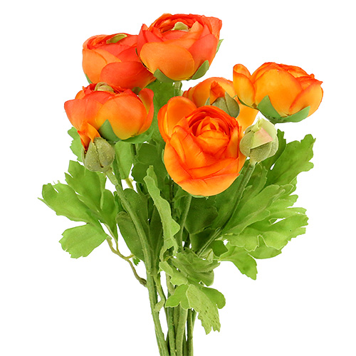 Floristik24.fr Fleur artificielle renoncule orange 33 cm 6 p. - acheter pas  cher en ligne