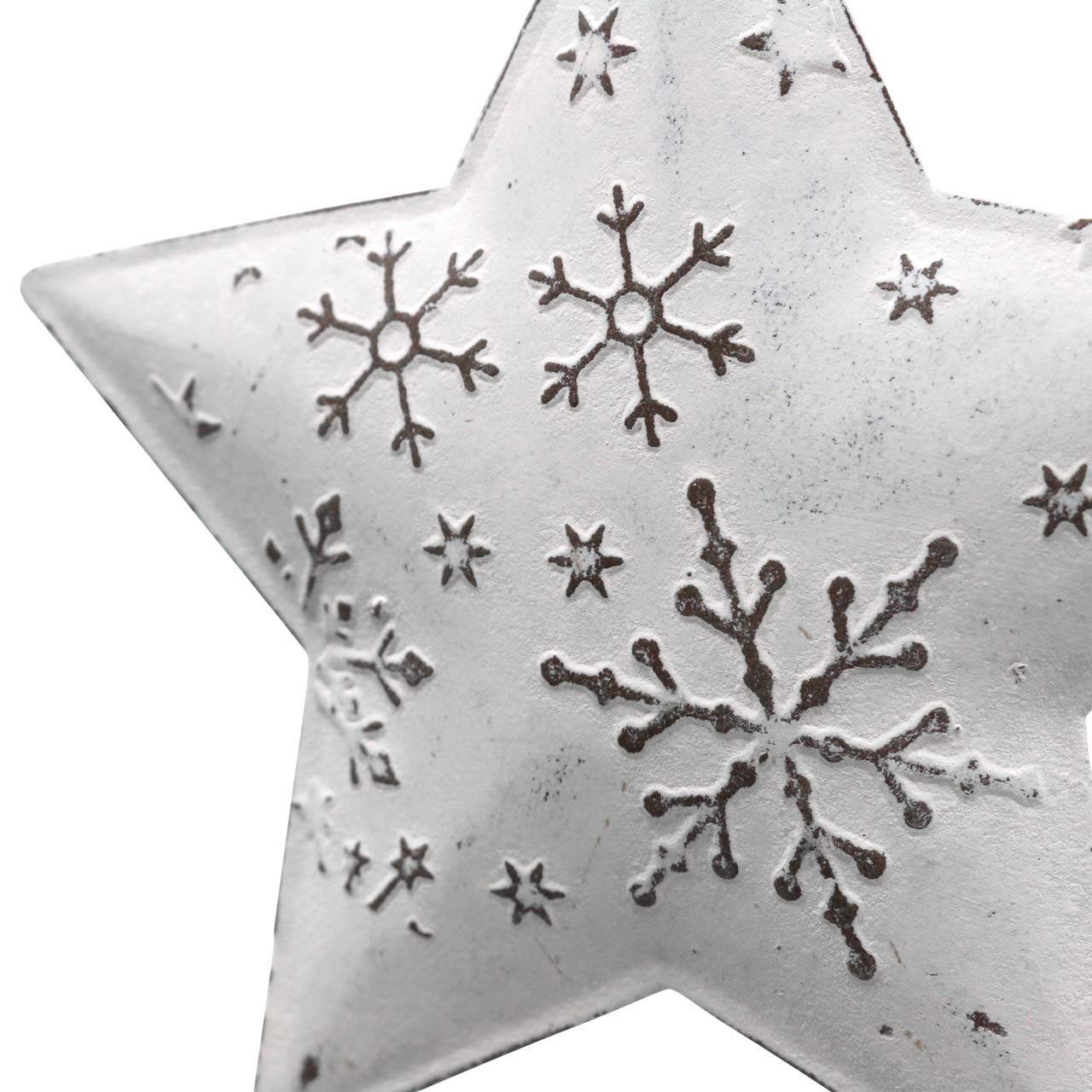 Etoile De Noel Avec Des Cintres Floristik24.fr Cintre décoratif étoile et boule de sapin de Noël avec  flocons de neige métal blanc Ø9,5 / 7,6cm H10 / 9,2cm 4pcs - acheter pas  cher en ligne