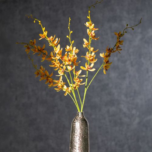 Article Orchidée Cymbidium artificielle en tige florale pour décoration élégante, 95 cm, 2 pièces