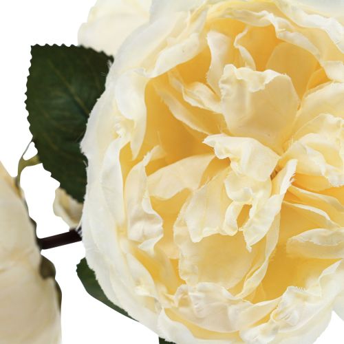 Article Roses artificielles comme de vraies fleurs artificielles crème 48cm 3pcs