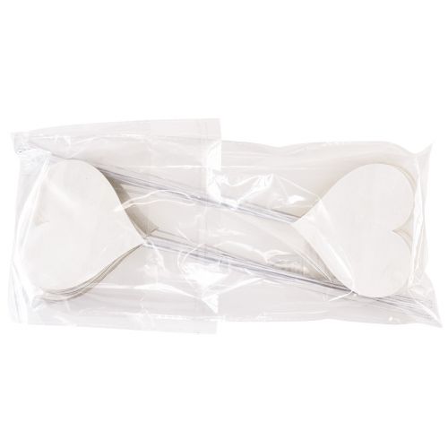 Floristik24 Bouchon fleur coeur bois mariage Saint Valentin 10x9cm 24 pcs
