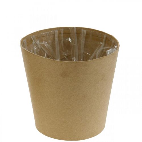 Floristik24 Pot de fleurs, cache-pot, cache-pot en papier nature Ø13cm H12.5cm 4pcs