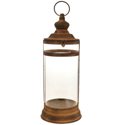 Lanterne Déco Lanterne Déco Métal Aspect Rouille Ø15cm H46cm
