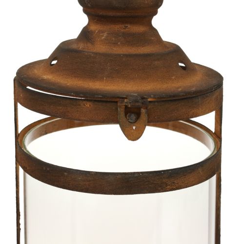 Lanterne Déco Lanterne Déco Métal Aspect Rouille Ø15cm H46cm