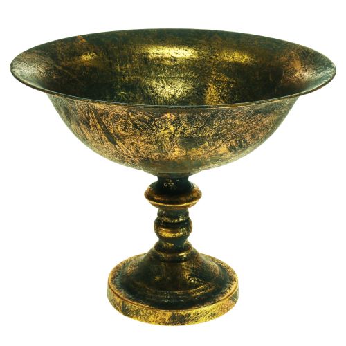 Floristik24 Bol décoratif bol antique avec pied coupe dorée Ø36cm H29.5cm
