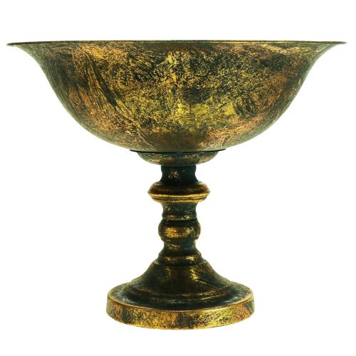 Floristik24 Bol décoratif bol antique avec pied coupe dorée Ø36cm H29.5cm