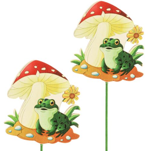 Article Bouchon décoratif bouchon de fleur en bois décoration grenouille 6,5 cm 18 pièces