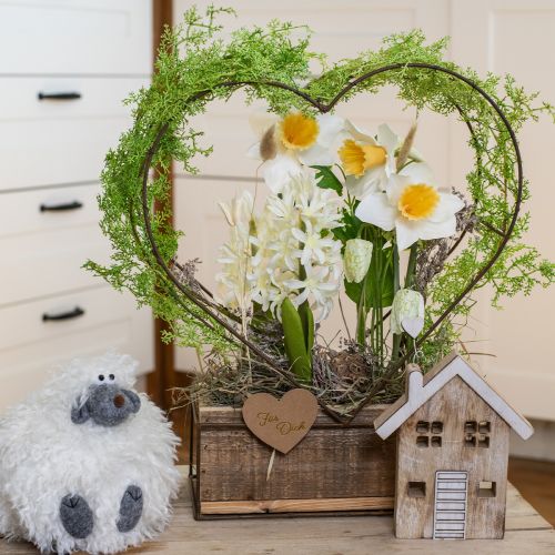Floristik24 Fritillaria en pot, fleur en damier vert et blanc, fleur artificielle