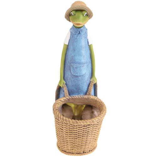 Article Grenouille déco jardinière polyrésine décoration de table été H31,5cm