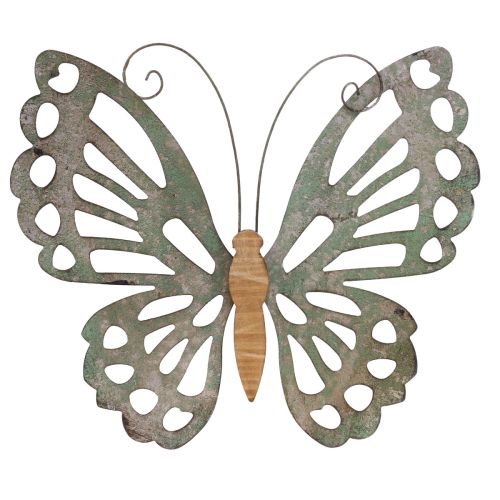 Floristik24 Déco Murale Papillon Déco Métal Bois Vintage 46×43cm