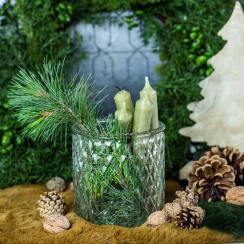 Floristik24 Lanterne décorative en verre Ø12cm H12.5cm