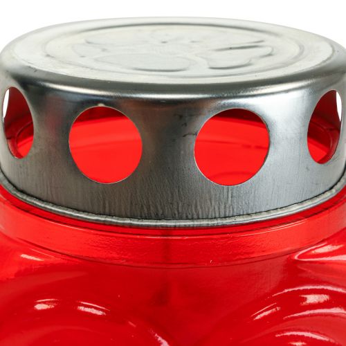 Article Bougies funéraires en forme de cœur rouge, lumière commémorative, 9 × 8 × 15 cm, 24 h, 4 pièces