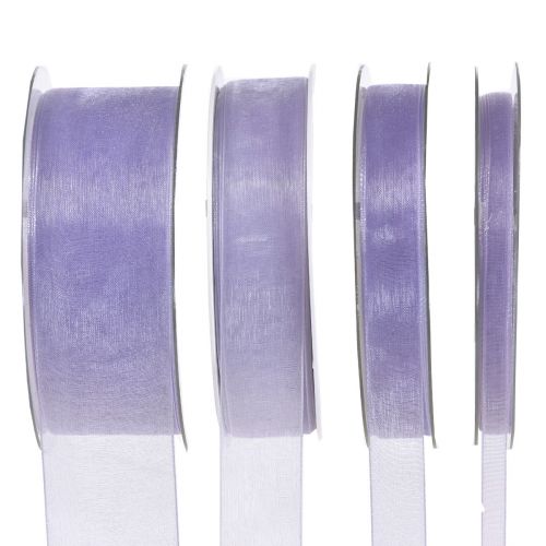 Article Ruban organza ruban cadeau ruban violet lisière 50m