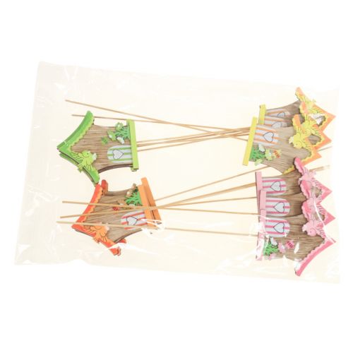 Floristik24 Bouchon fleur bouchon décoratif en bois nichoir 7,5x8cm 12 pièces