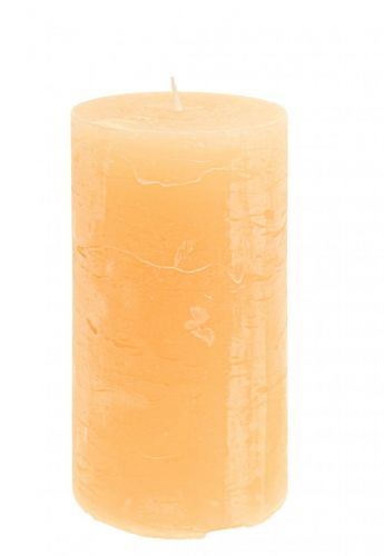 Floristik24 Bougies bougies piliers couleur claire abricot 85×150mm 2pcs