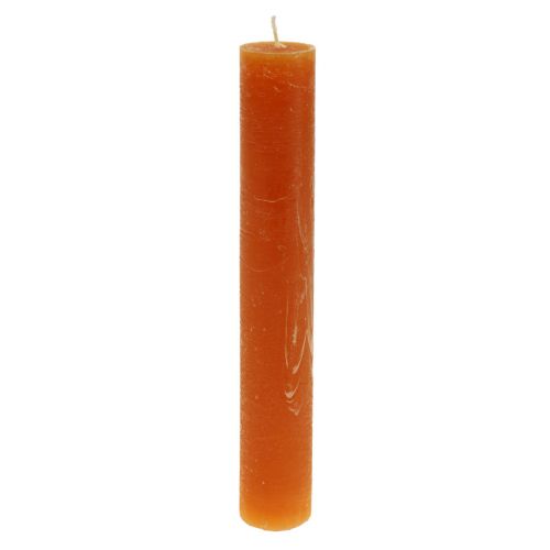 Floristik24 Bougies coniques orange foncé couleur unie Sunset 34x240mm 4pcs