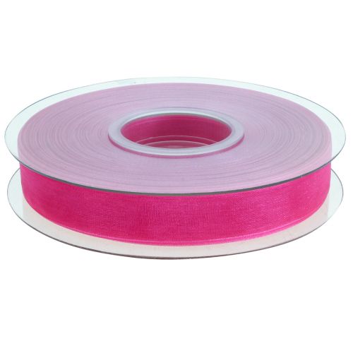Article Ruban organza ruban cadeau ruban rose lisière 15mm 50m