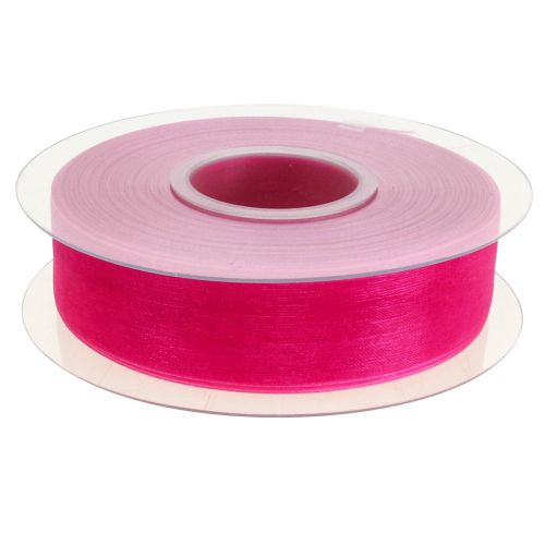Article Ruban organza ruban cadeau ruban rose lisière 25mm 50m