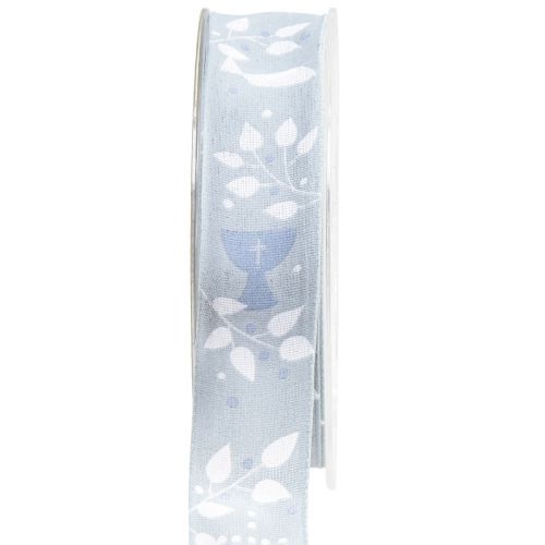 Ruban ruban décoratif communion bleu clair 25mm 20m