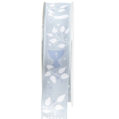 Floristik24 Ruban ruban décoratif communion bleu clair 25mm 20m
