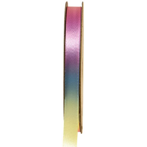 Floristik24 Ruban cadeau ruban arc-en-ciel coloré pastel 10mm 20m